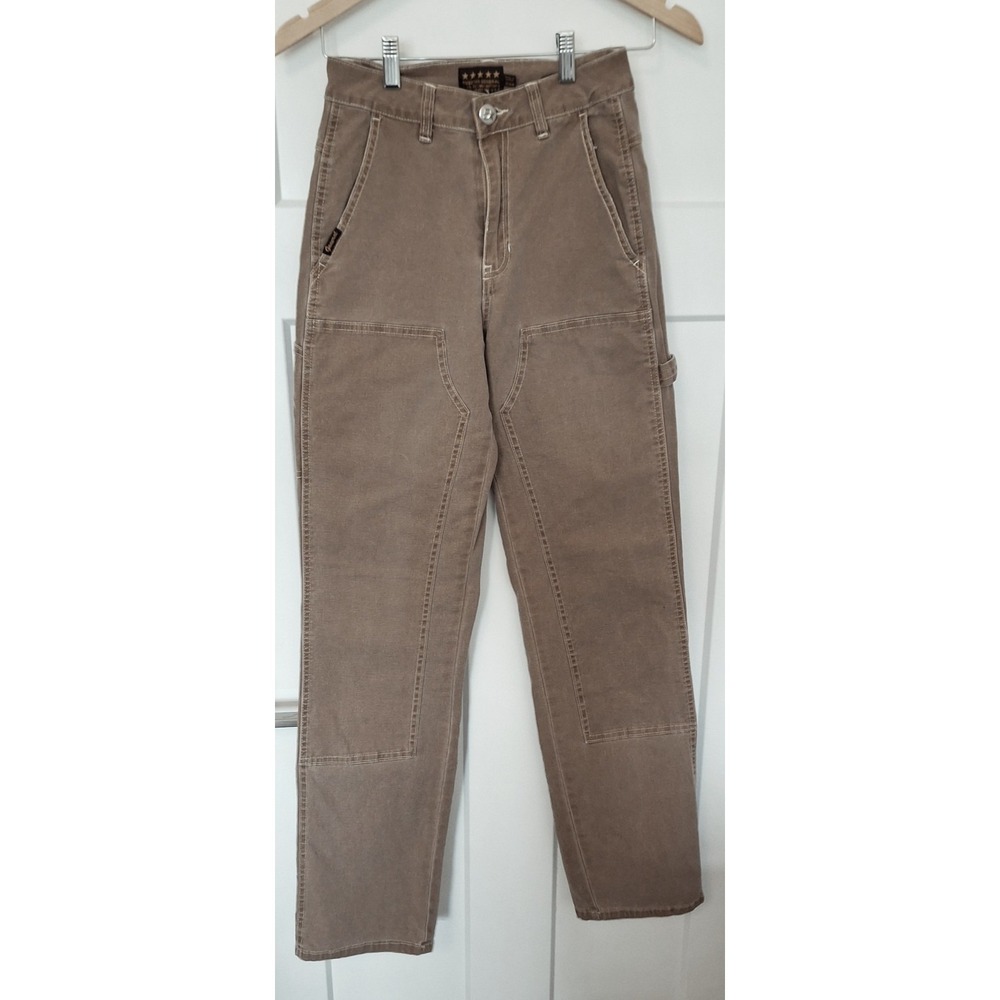 Five Star General Brown Cargo Carpenter Pants Wms 0/24  Workwear Gorpcore Skater